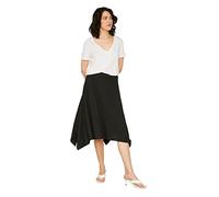 Trendyol Gonna Midi Asimmetrica Regular Weaving Donna, Nero, S