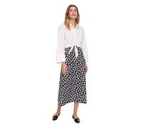 Trendyol Gonne modeste in Maglia Regolare Maxi Linea A Gonna, Nero-Bianco-Multicolore, S Donna
