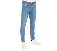 Trendyol Herren Gerade Slim-Fit Normale Taille Jeans, Blue, 46 Uomo