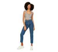 Trendyol Indigo High Waist Mom Jeans, Jeans da Donna, Indigo, 38