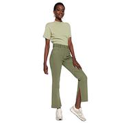 Trendyol Jeans a Vita Alta Bootcut e Svasati, Cachi, 74 IT Donna