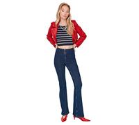 Trendyol Jeans Flare Donna, Blu, 64