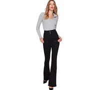 Trendyol Jeans Flare Donna, Nero, 64