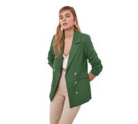 Trendyol Knöpfte Breasted Breasted Blazer Jacket, Giacca Blazer petto abbottonato Da donna, Khaki, 36