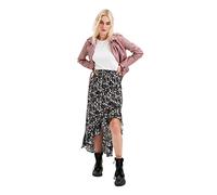 Trendyol La Gonna Longuette Asimmetrica con Increspature Viola, 64 Donna