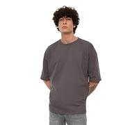 TRENDYOL Männer Basic 100% Baumwolle Runder Kragen Oversize Kurzarm T-Shirt, Antracite, XL Uomo