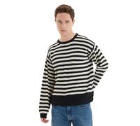 Trendyol Maglia A Righe A Maniche Lunghe Taglie Forti Felpa, Nero, XL Uomo