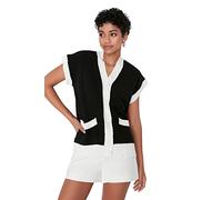 Trendyol Maglia Girocollo da Donna Regular Fit Basic, Nero, S