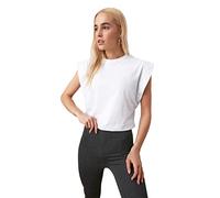 TRENDYOL T-Shirt mit Sleeveless Basic, Bianco, L Donna