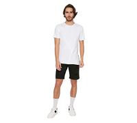 Trendyol Maglietta da Uomo a Maniche Corte, Slim Fit, Colore Bianco T-Shirt