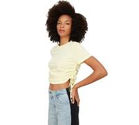 Trendyol Maglietta di Base Gialla distribuita T-Shirt, M Donna