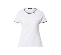 Trendyol T-Shirt Basic Ricamo Laterale, Bianco, M Donna