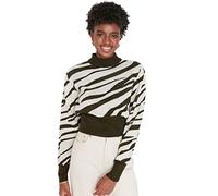 Trendyol Pullover oliva / bianco, Taglia M