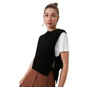 Trendyol Maglione da Donna a Girocollo di Base Regolare, Nero, S