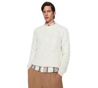 Trendyol Man Regular Fit Basic Crew Neck Knitwear Sweater Maglione, Ecru, S Uomo