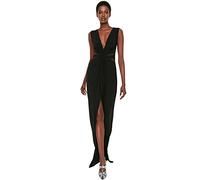 Trendyol Maxi Shift Regolare Sera & Vestito da Promenade, Nero, 46 Donna