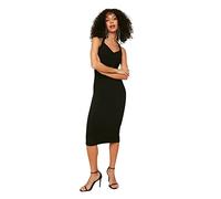 Trendyol Midi Bodycon Regular Plus Size Dress Vestito, Black, 46 Donna