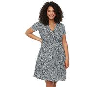 Trendyol Mini A-Line Regular Plus Size Dress Vestito, Nero, X-Large di più Donna