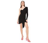 Trendyol Mini Abito Aderente in Maglia da Donna, Nero, 68
