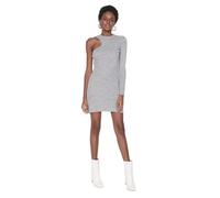 Trendyol Mini Abito Aderente Vestito, Grigio, M Donna