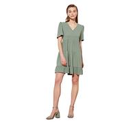 Trendyol Mini Abito da Donna con Orlo a Volant, Cachi, Taglia 38, Cachi, 70