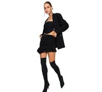 Trendyol Mini Gonna Basic Dritta da Donna, Nero, 42