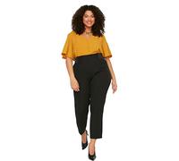 Trendyol Normal Waist Carrot Pants Plus Size Pants, Pantaloni Donna, Black, 44