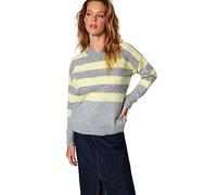 Trendyol Oversize Basic Crew Neck Knitwear Sweater Maglione, Grey, S Donna