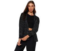 Trendyol Oversize Basic V Neck Knitwear Cardigan Camicia, Black, S Donna