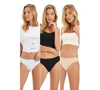 Trendyol Pacchetto 3 Volte Dietro Mutandine brasiliane di Pizzo, Multicolore Donna