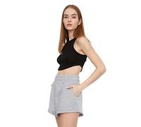 Trendyol Pantaloncini e Bermuda in Maglia Grigia Casual, S Donna