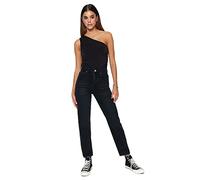 Trendyol Pantaloni da Donna a Vita Alta con Gamba Larga, Nero, 42