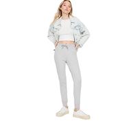 TRENDYOL Pantaloni da Jogging a Vita Media da Uomo Felpati, Grigio, XS Donna