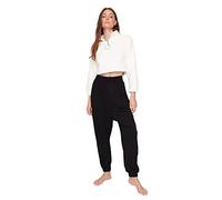 Trendyol Pantaloni Rilassati da Donna, Nero, XS