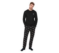 Trendyol Pigiama da Donna a Maglia con Motivo Animale, Confezione da 2, Nero, M