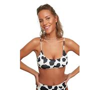 Trendyol Reggiseno Bikini con Motivo Animale Top, Nero, 48 Donna