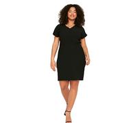 Trendyol Regular Fit Knit Donne Midi Basic vestibilità Regolare Maglia Plus Size Abito, Nero, XXL Donna