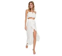 Trendyol Schwungrad detaillierter Rock. Gonna, Ecru, 36 da Donna