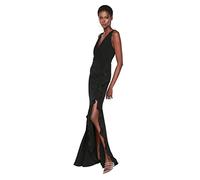 Trendyol Schwungrad Detailliertes Abendkleid, Abito da Sera Formale da Donna, Black, 40