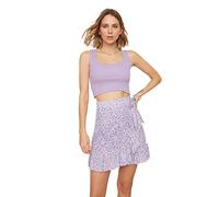 Trendyol Schwungrad gestrickter Rock. Gonna, Lila, Medium da Donna