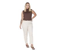 Trendyol Sigaretta a Vita Normale Donna Pantaloni Plus Size, Pietra, 50