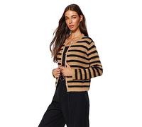 Trendyol Slim Fit Basic Crew Neck Knitwear Cardigan Camicia, Camel, S Donna