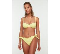 Trendyol Slip bikini 'TBESS22BA0074' giallo limone / bianco Donna - Abbigliamento - Moda mare - Bikini - Bikini slip Trendyol XS