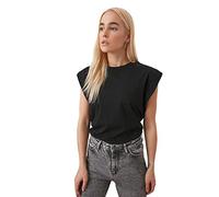 Trendyol T-Shirt Basic Girocollo in Maglia, vestibilità Regolare Camicia, Nero, M Donna
