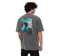 Trendyol T-Shirt Girocollo Standard da Uomo Camicia, Antracite