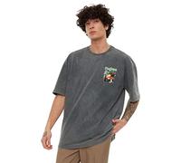 Trendyol T-Shirt in Maglia Girocollo Standard Rilassata Uomo Antracite, M