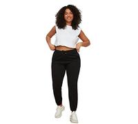TRENDYOL Tbbss22ea0065 Pantaloni da Jogging Taglie Forti, Nero/Pura Gioia, 4XL Donna