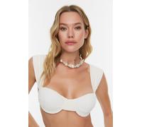 Trendyol Top per bikini bianco naturale Donna - Abbigliamento - Moda mare - Bikini - Bikini top - Coppe grandi Trendyol 85
