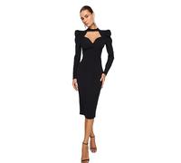 Trendyol TPRAW24EL00004 Vestito, Nero/Puro Piacere, 42 Donna