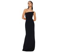Trendyol TPRSS23AE00228 Sera e Abito da Laurea, Nero/Puro Piacere, 38 Donna